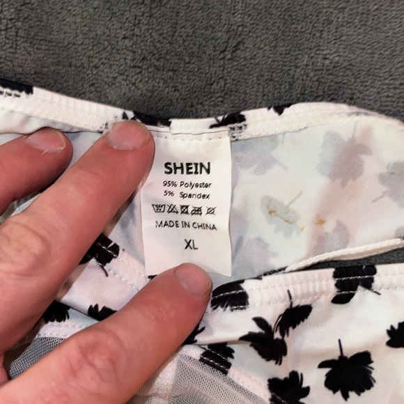 Sexy black and white pattern with see through crotch men’s thong Asian size XL - Picture 5 of 8